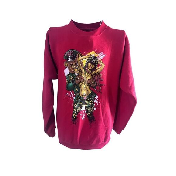 Vintage 90's Black Pyramid Sweater Not Hoodie nature's Army Chris Brown Clothing - Picture 1 of 9